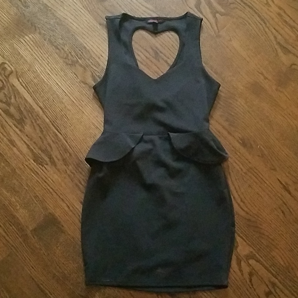 Black peplum dress